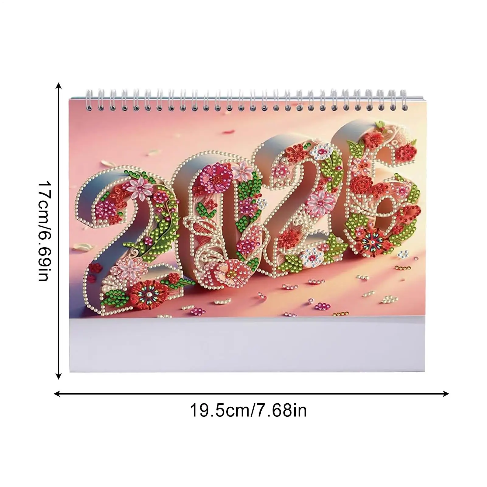 Gem Painting Calendar For Desk 2026 Crystal Painting Monthly Desk Calendar Monthly Funny Organization Cartoon Decor For