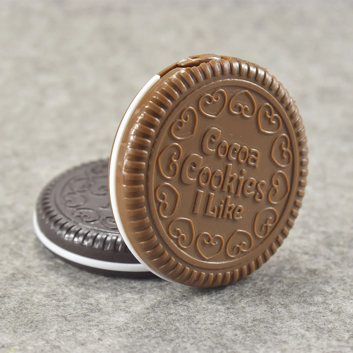 إكسسوار جيب صغير مرآة بسكويت الشوكولاتة الفاخرة، تصميم أنيق وخفيف الوزن لحقيبة اليد النسائية