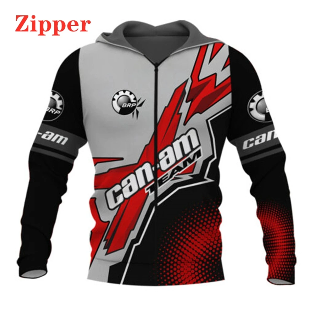 2025 Fashion Can am Racing SKI-DOO Men's 3D Printed Hoodie Outdoor Casual Pullover Hip Hop Street Harajuku Zipper Jacket