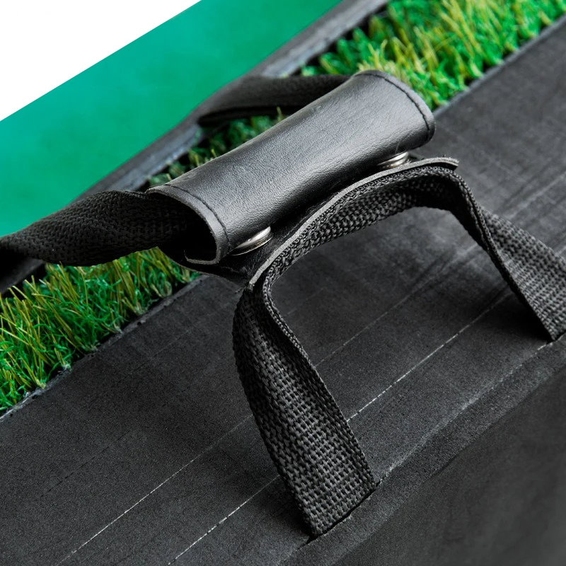 Foldable Golf Swing Trainer with Long Grass High and Low Slope Practice Mat for Improved Training Hitting Mats