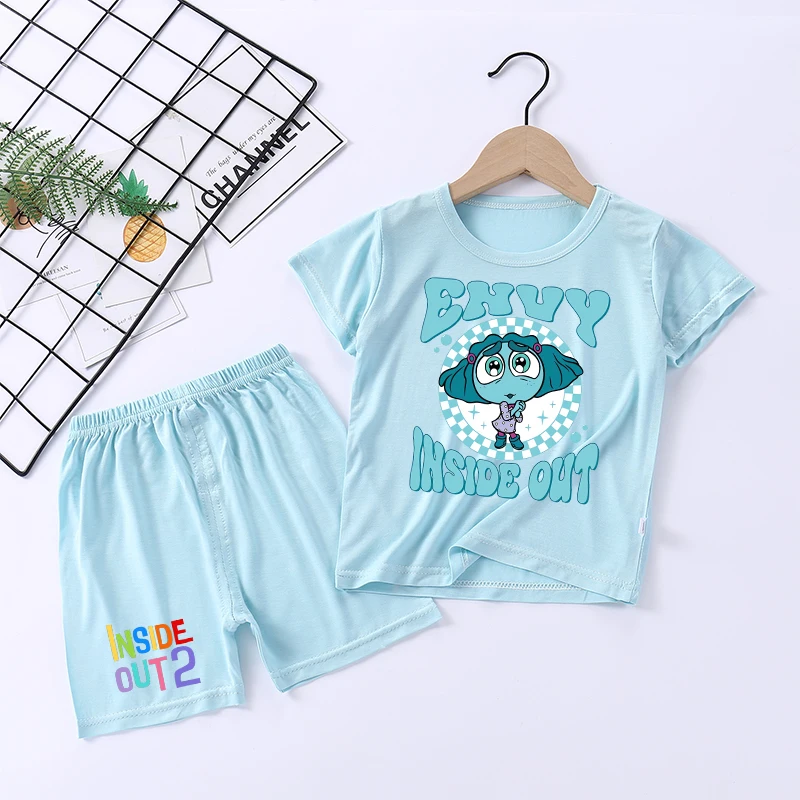 Insides Outs Fear Children T Shirt Tops Suit Joy Sadness Disgust Nightclothes Clothes Pants Nighty Pajamas Short Birthday Gifts