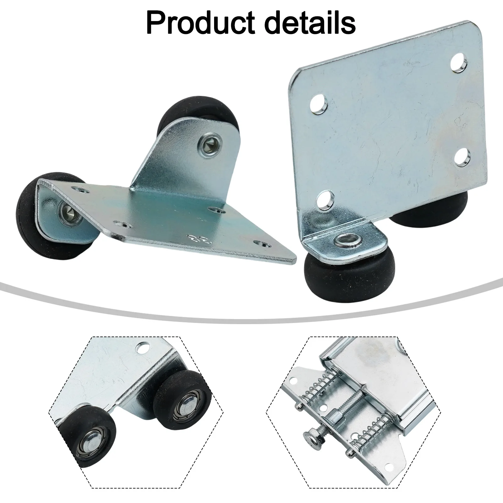 Sliding Door Wheel Set for Wardrobe and Display Cases Robust Cold Rolled Steel Construction with Easy Installation Parts