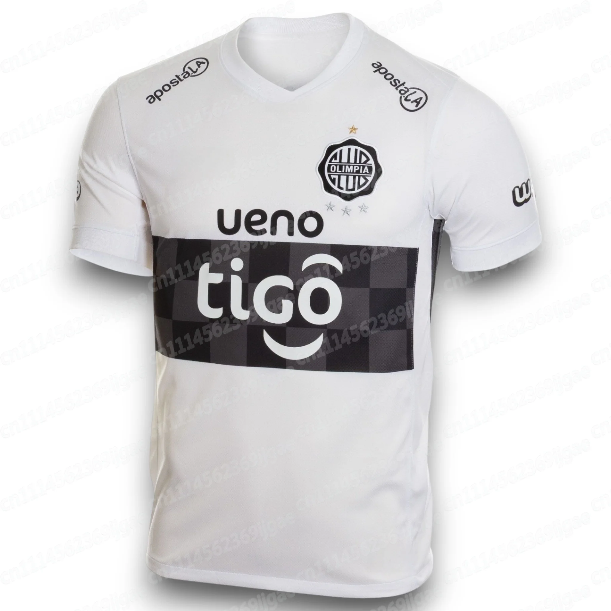 Paraguay Asuncion Olympia Olimpia Asuncion Heim-Fußballtrikot Trainings-Sommer-Sporttrikot Herren T-Shirt Familien-Set – Detail 7