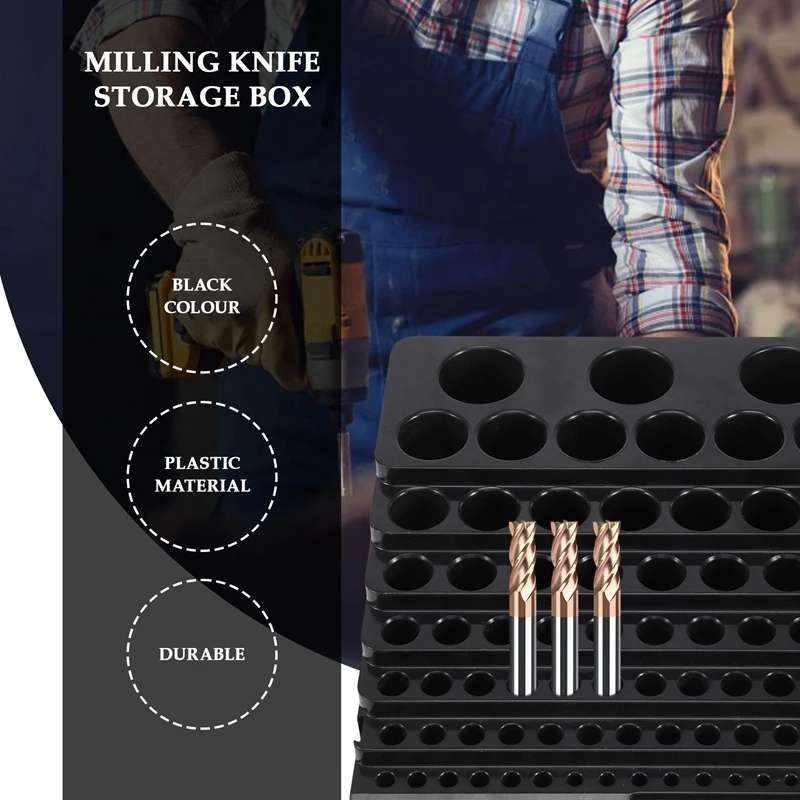 ドリルビット収納ボックス、フライス、省スペース、仕上げホルダー、家庭用オーガナイザーケース、DIY、木工用