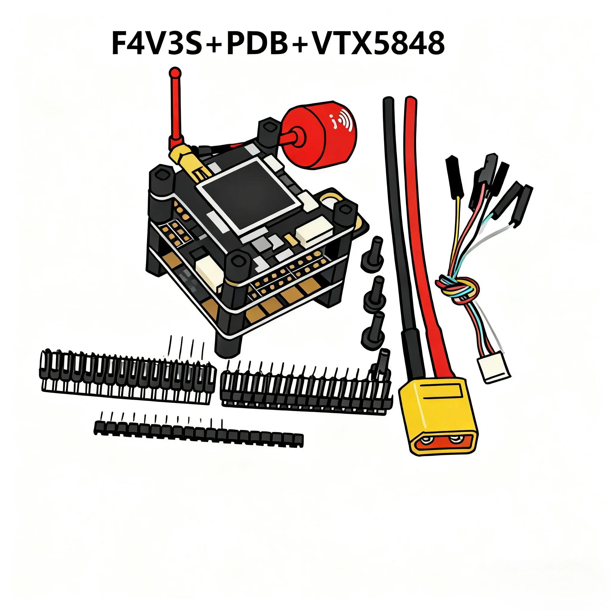 

Angeltoy F4V3S F4 V3 V3S LC Q250 INAV Betaflight Flight Controller Board Barometer OSD Quadcopter RC Drone FPV Racing