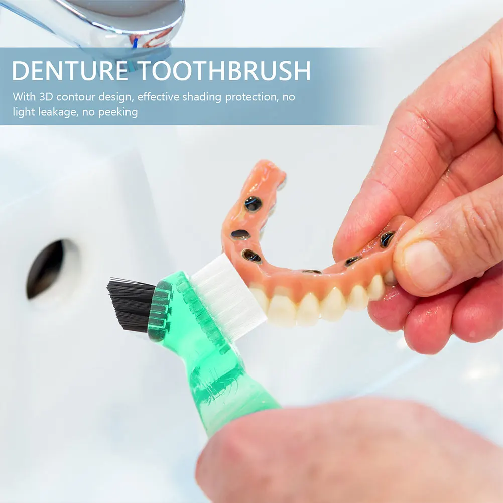 

3pcs Denture Brush Mini Cleaning Tooth Cleaner Brushes Household Toothbrush Small Retainer Portable Oral Care Tools
