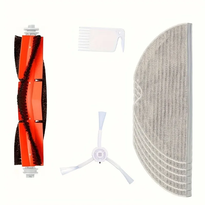 Vacuum Cleaner Accessory Kit Compatible For 1C, 2C, and 1T—Includes 1 Main Brush, 6 Mop Pads, 1 Side Brush, 1 Cleaning Tool