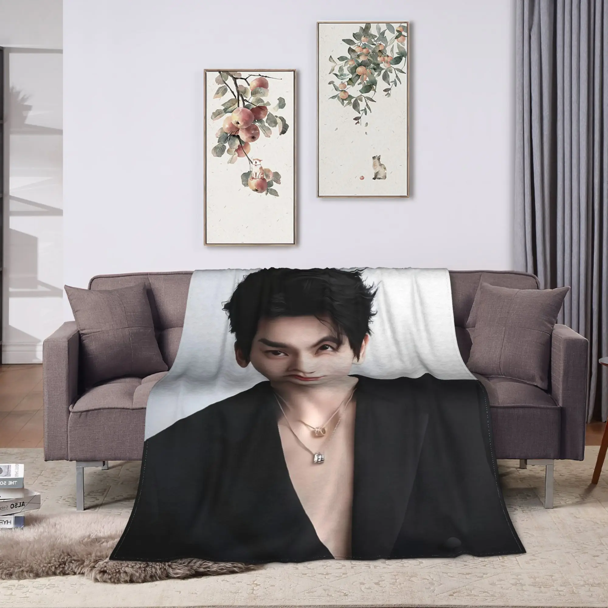 Zhang Linghe Flannel Blanket  Warm Soft Throw Blanket for Couch Bed Picnic Fashion Bedspread Sofa Bed Cover