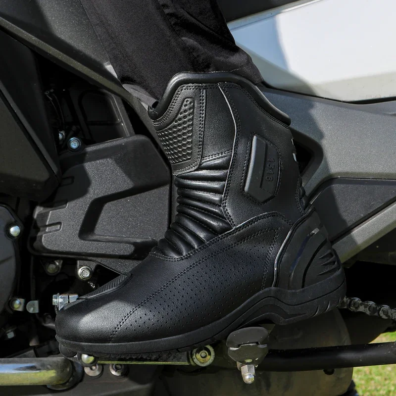 Botas de Motocross para Hombre y Mujer, Botas de Carreras, Seguras, Impermeables, Antideslizantes, Resistentes al Desgaste, Equipo de Motociclismo, Zapatos de Rally