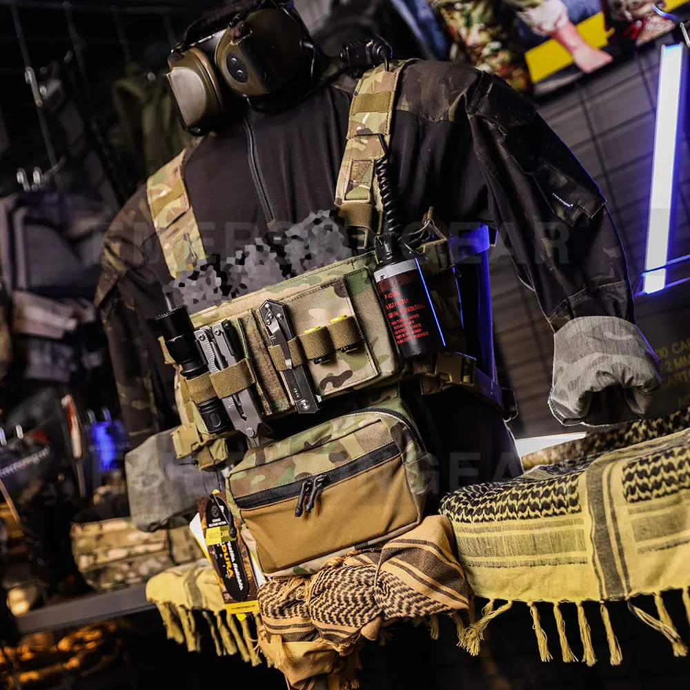Emersongear-戦術的なmk3チェストリグベスト,モジュラー戦闘,プレート