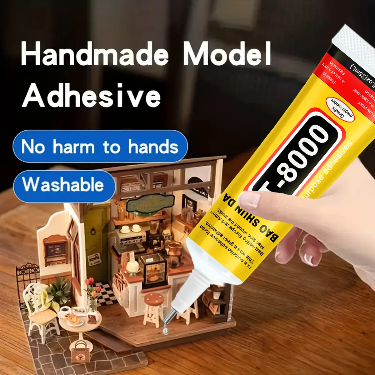 1/3/10Pcs T8000 Glue 110ml Phone Screen Repair Strong Transparent Super Adhesive Glass Jewelry Crafts Model DIY Touch Screen Tools, T-8000 with Precision Applicator