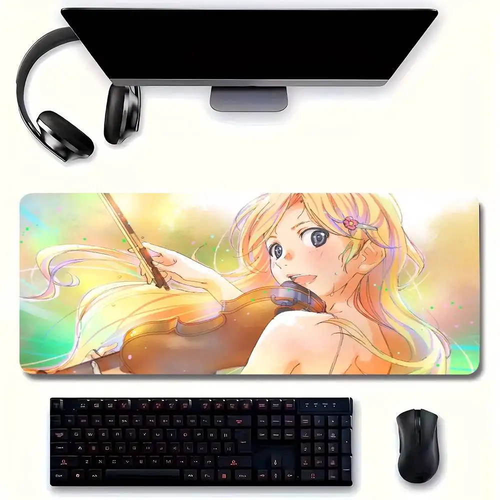 Miyazono Kaori Animation Mousepad Non-slip Suitable For Office Computers Laptops E-sports Game Desk Mats XXL Keyboard