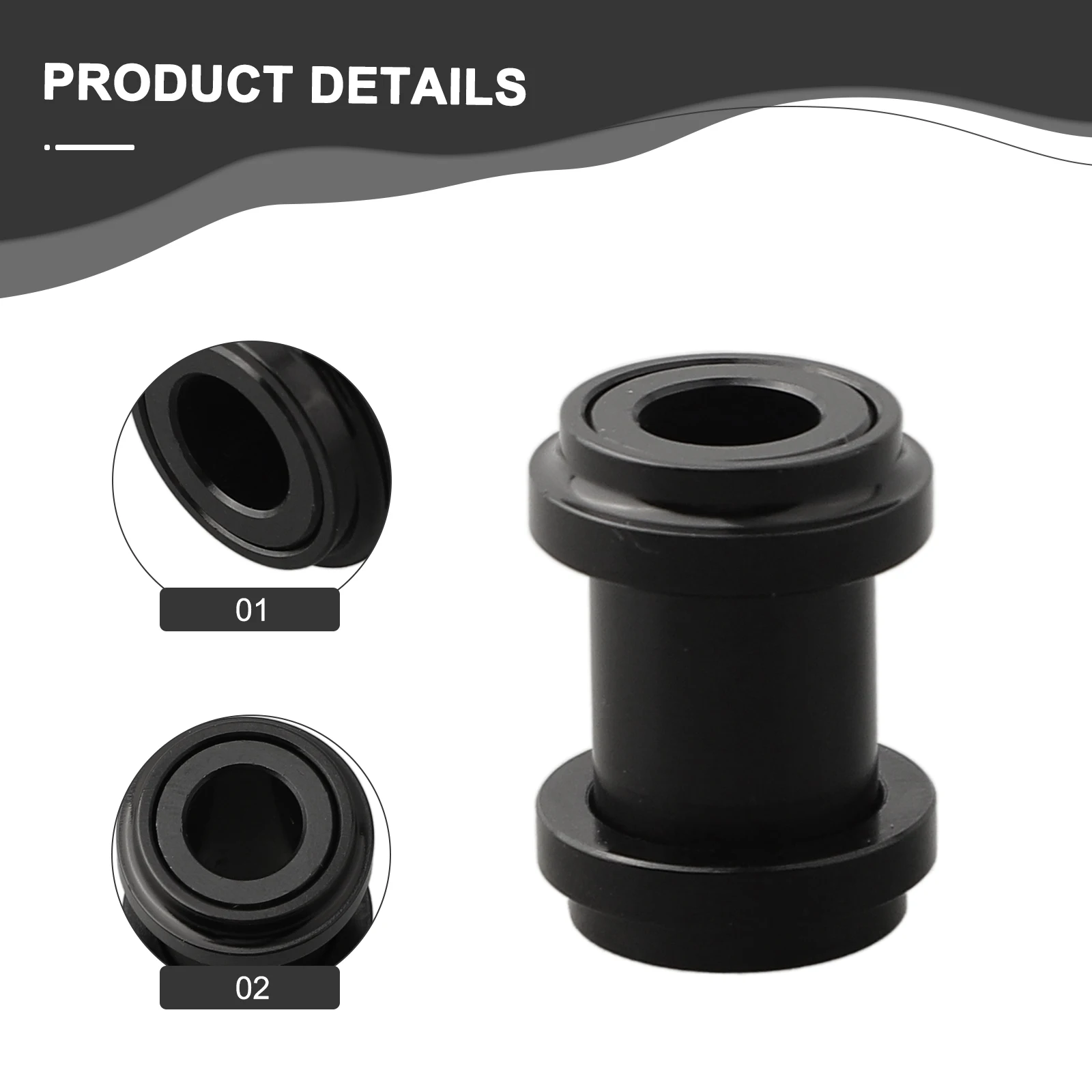 Bicycle Bushes Bike Bushing Rear Shock Replacement Black Hardware Kit MTB Mountain Turning Point Aluminum Alloy