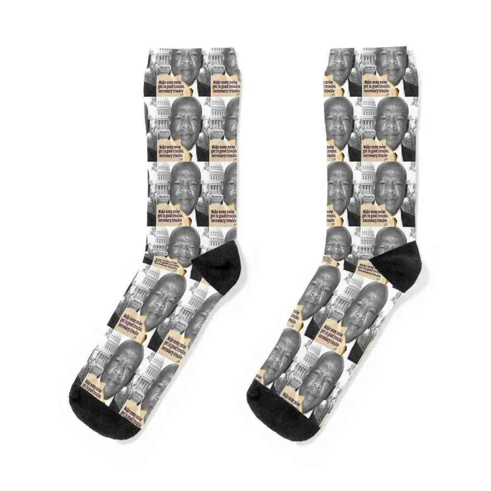 Lewis: Make some noise and get in good trouble, necessary trouble Socks heated Wholesale Mens Socks Women's