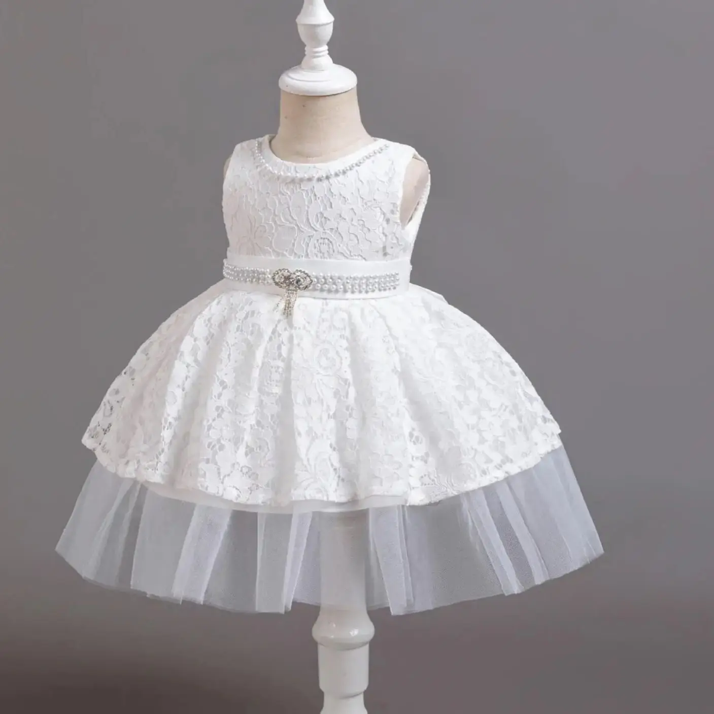 Baby Girl Daily Princess Dress Kid Lace Dresses Casual Clothing Children White Clothes