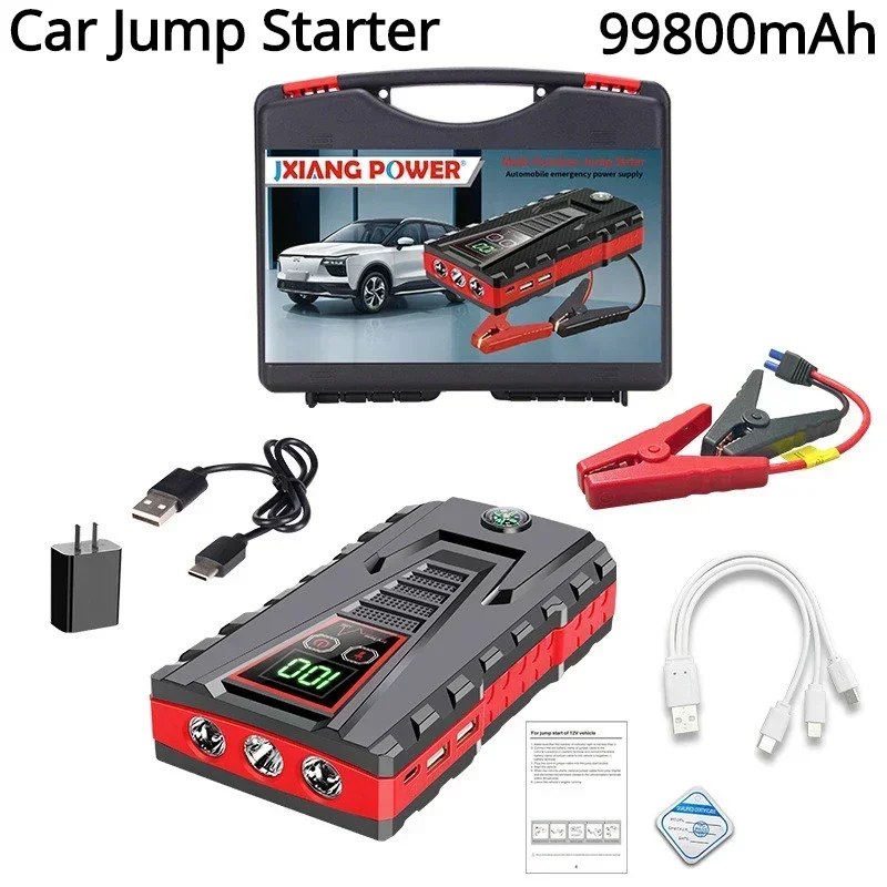 99800mAh Portable Car Jump Starter Device 12V Power Bank Booster For Car Start Automotive Battery Charger New Articles For Cars