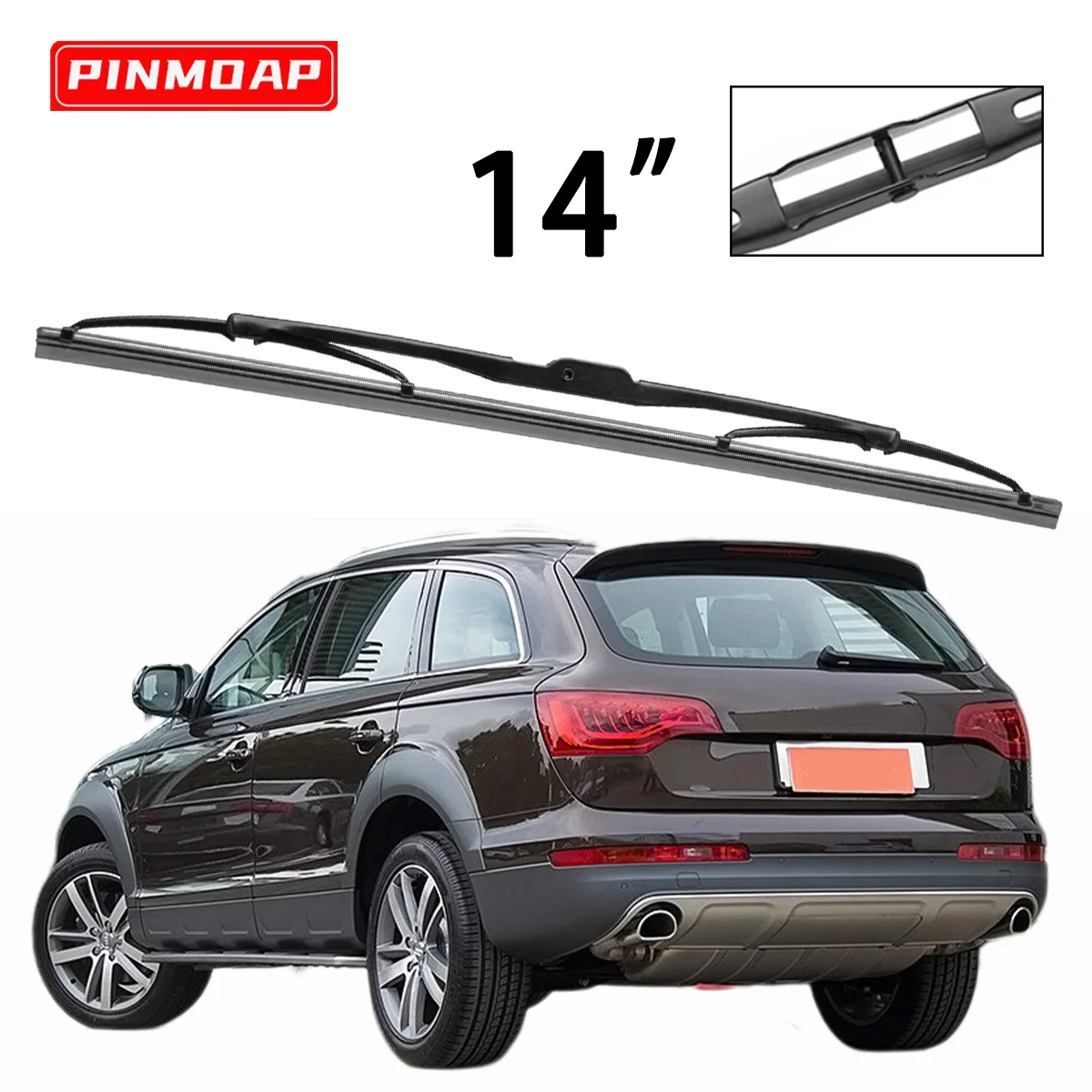 

1PC 14" Rear Wiper Blade Applicable For Audi Q7 4L 2006-2015 Year's Windshield Windscreen Rear Wiper Blade Car Accessories