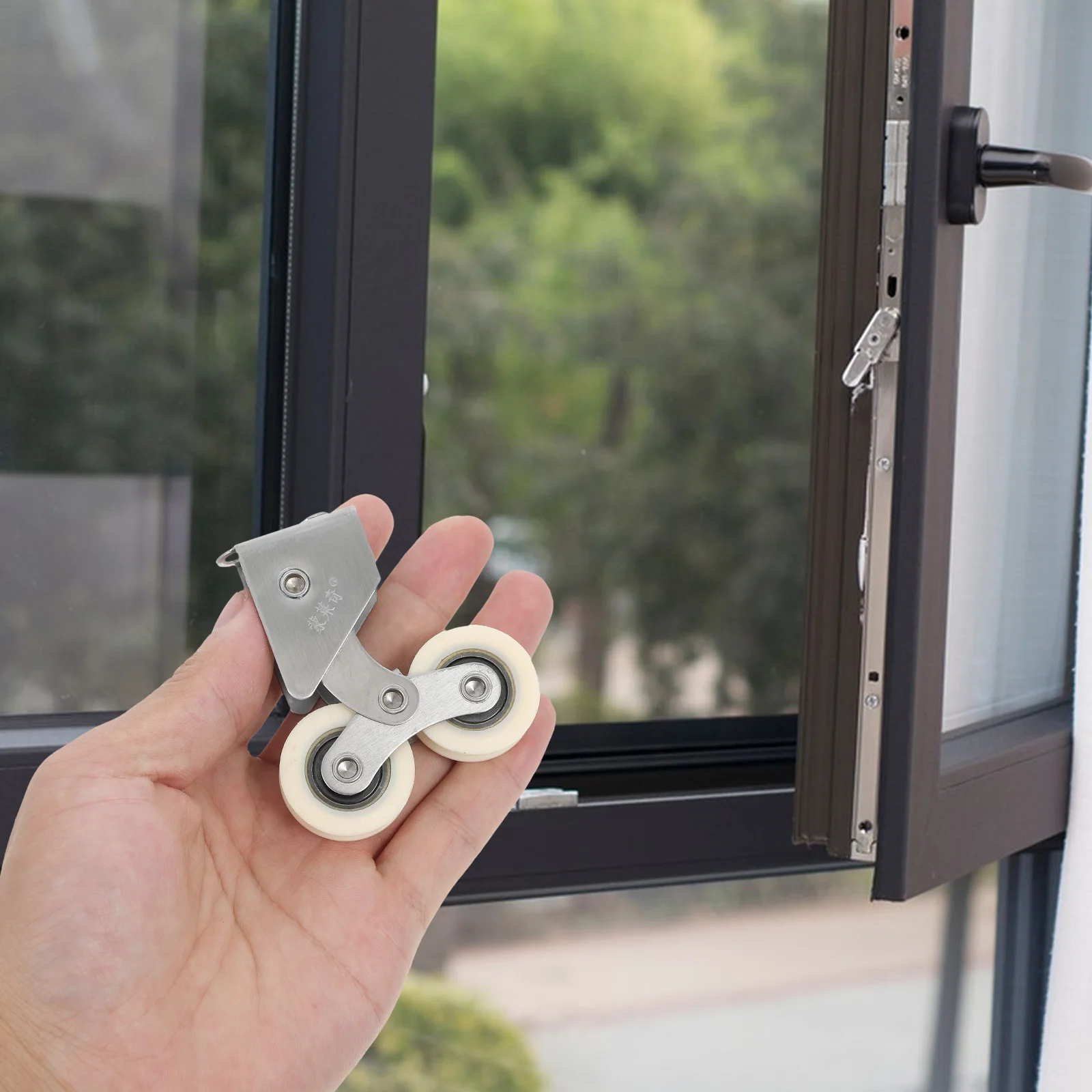 

Stainless Steel Sliding Door Roller Heavy Duty Ball Wheel Bearing Adjustable Smooth Effortless Residential Commercial Glass