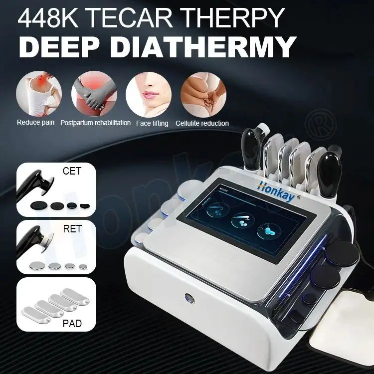 CET RET Deep Heat 448khz Smart Tecar Full Body Pain Relief Body Slimming Cellulite Reduction Physiotherapy Equipment