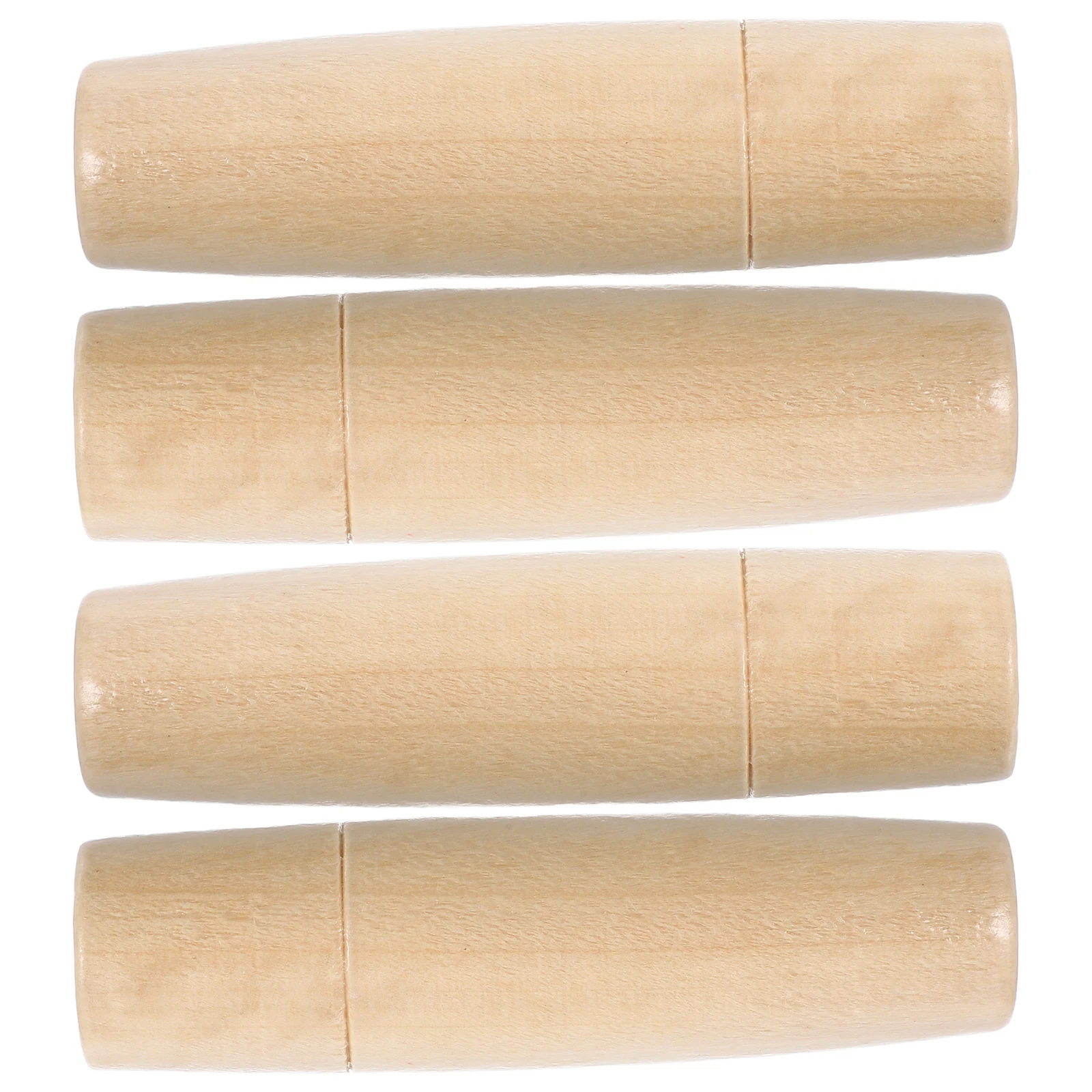 

4pcs Wood Handle Tools Durable File Handle Grill Accessories Replacement Garden Tool Hardware Accessories Outdoor