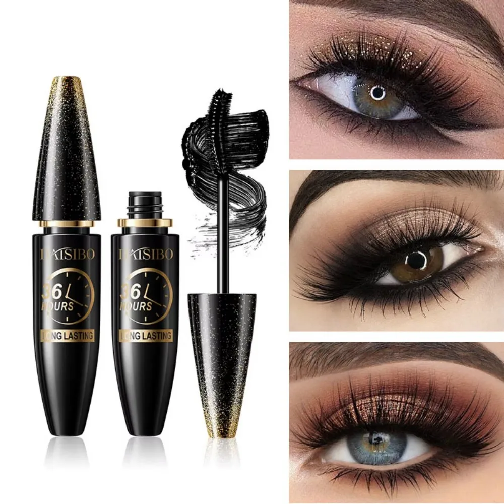 มาสคาร่ากันน้ำ 4D สีดำ ช่วยให้ขนตายาวขึ้น หนาขึ้น ด้วยเส้นใยไหม สำหรับแต่งหน้าผู้หญิง ใช้เป็นเครื่องสำอางสำหรับดวงตา เหมาะสำหรับเป็นของขวัญ