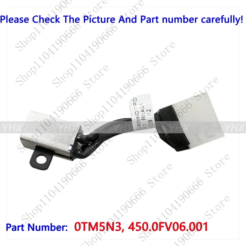 bd 20X جديد التيار المتناوب تيار مستمر في كابل المقبس الطاقة لديل Latitude 3400 3500 E3400 E3500 TM5N3.