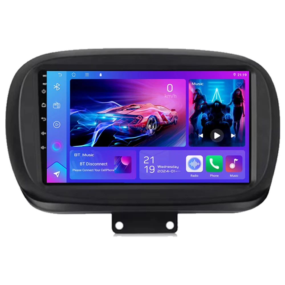 Android 15 For Fiat 500X 2014 - 2020 Carplay GPS Navigation Car Radio Video Display Car Monitor Automotive Multimedia Screen DSP