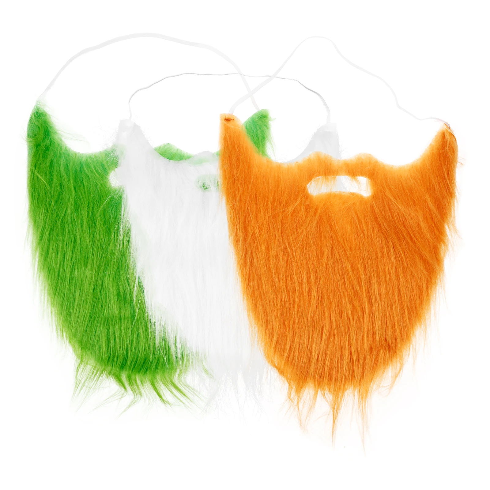 

3pcs Costume Props Realistic Fake Beard Mustache Simulation Green Arab Style Halloween Cosplay Safe Materials Comfortable Fit