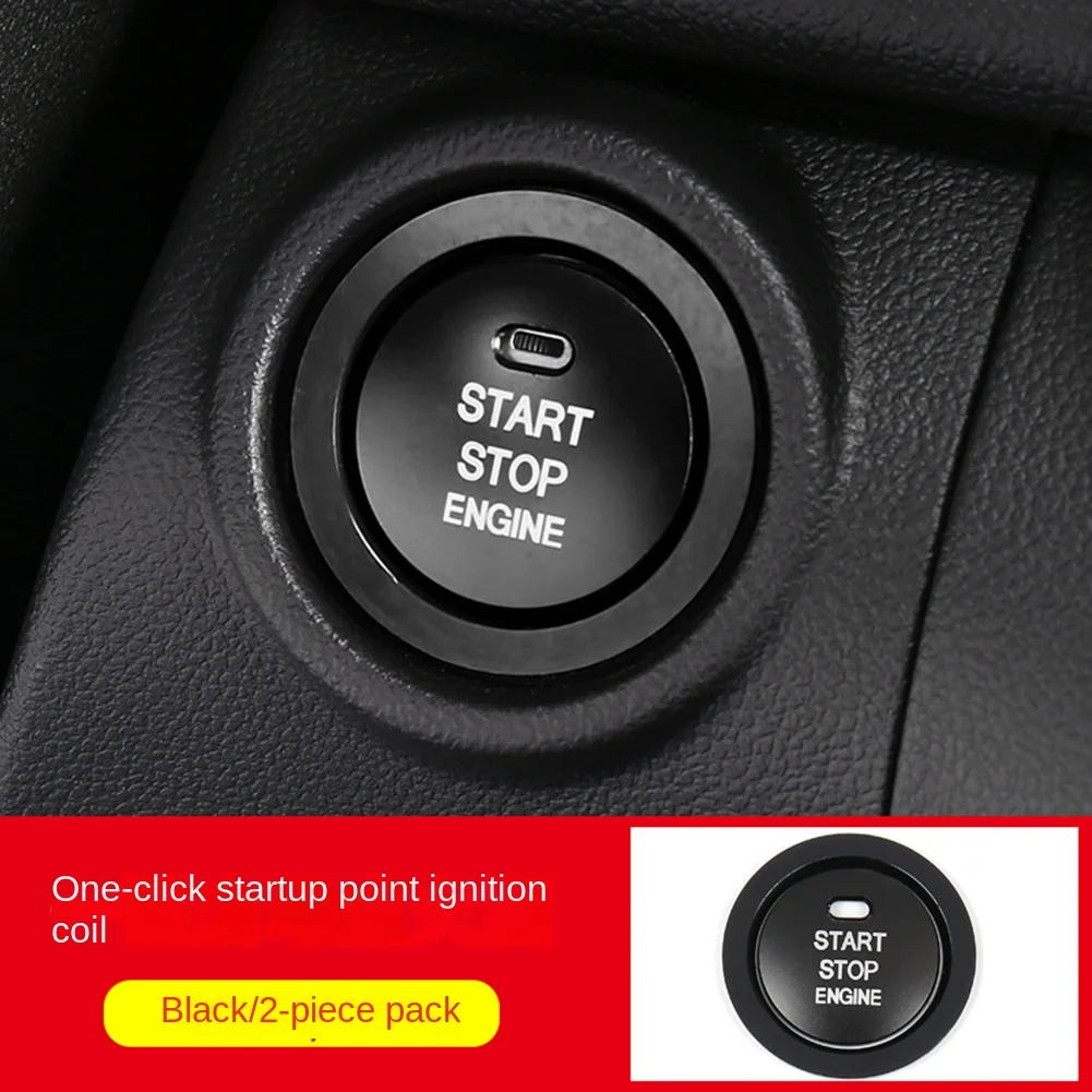 Car START Engine Button Cover STOP Key Ignition Switch Sticker for Great Wall Cannon GWM Poer Ute 2021 2022 Black