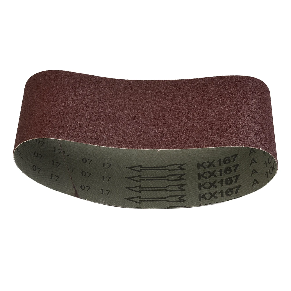 Power Tool Sandpaper Metals Polishing Red Sanding Belts Aluminum Oxide For Belt Sander Grinding 1Pcs 80-400Grit