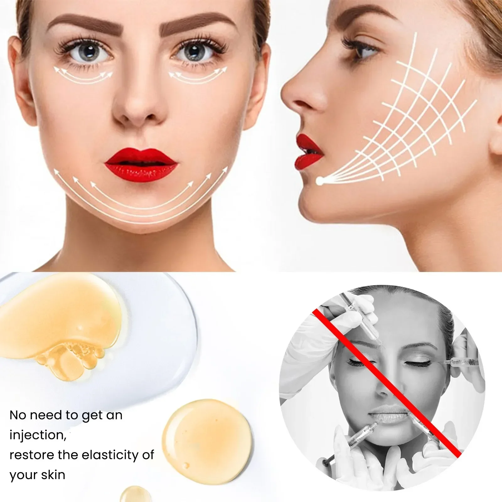 ！Face Cream Instant Wrinkle Eraser Skin Hydrating Anti Aging Filler Facial Cream Care Dark Spots Remover Natural Moisturizing - Image 3