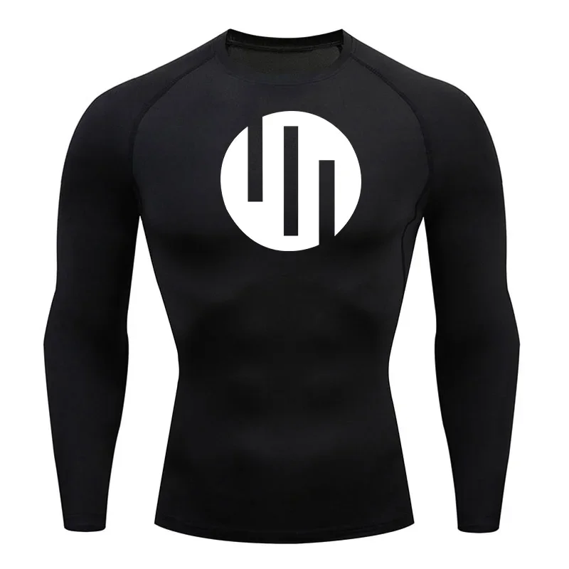 

Men's tight fitting exercise long sleeved T-shirt, fitness running training short sleeved T-shirt top