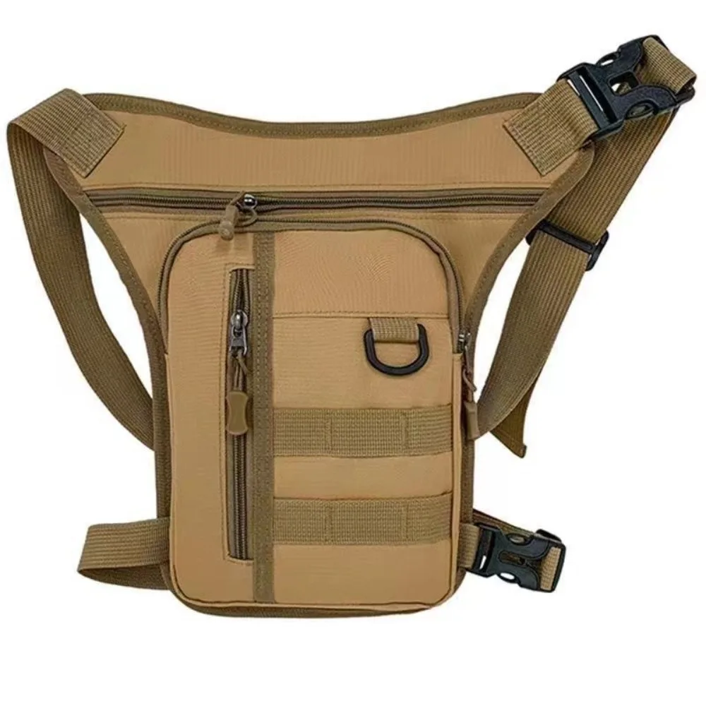 

Мужская поясная сумка с регулируемым ремнем, утолщенная износостойкая поясная сумка, повседневная многослойная сумка для мотоциклетных ног, спорт на открытом воздухе
