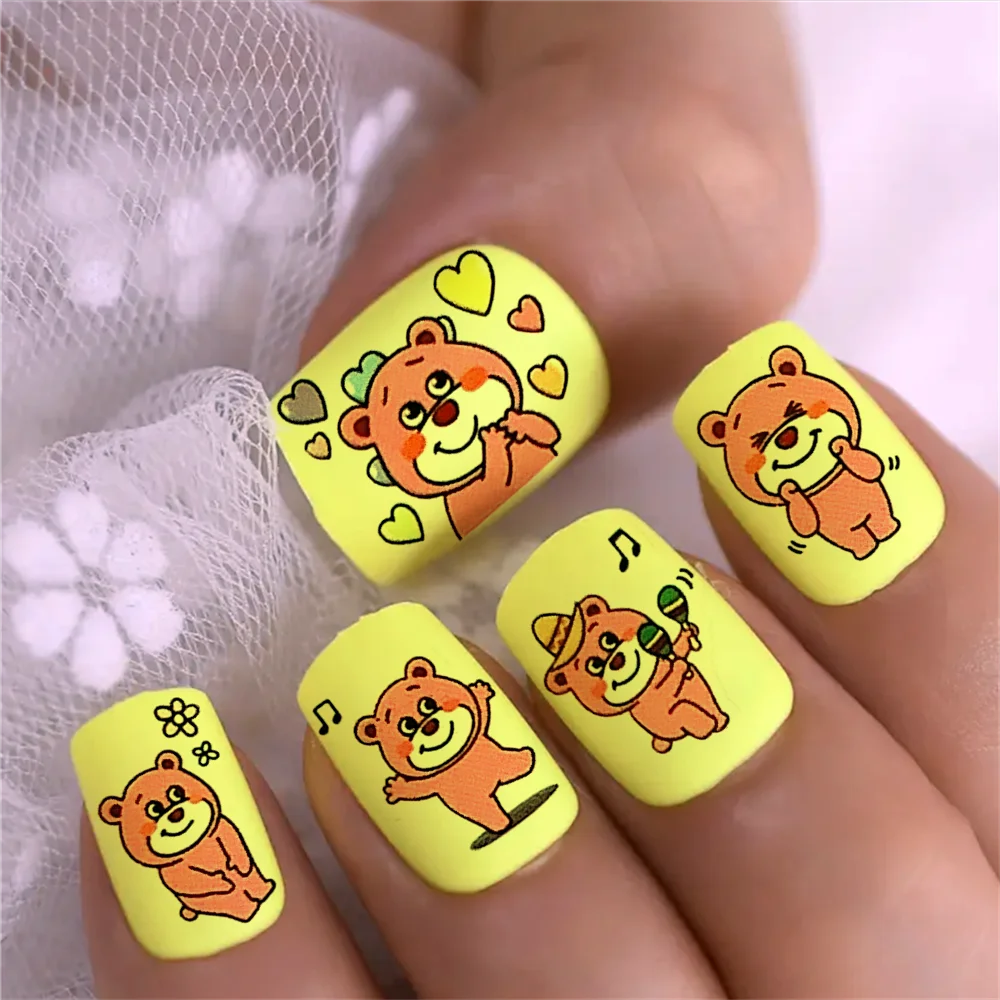 

TSC-433 TSC-434 TSC-452 Anime Cartoon Pink Bear and Dog Panda 3D Back glue Nail sticker Nail decoration Nail art Nail ornament