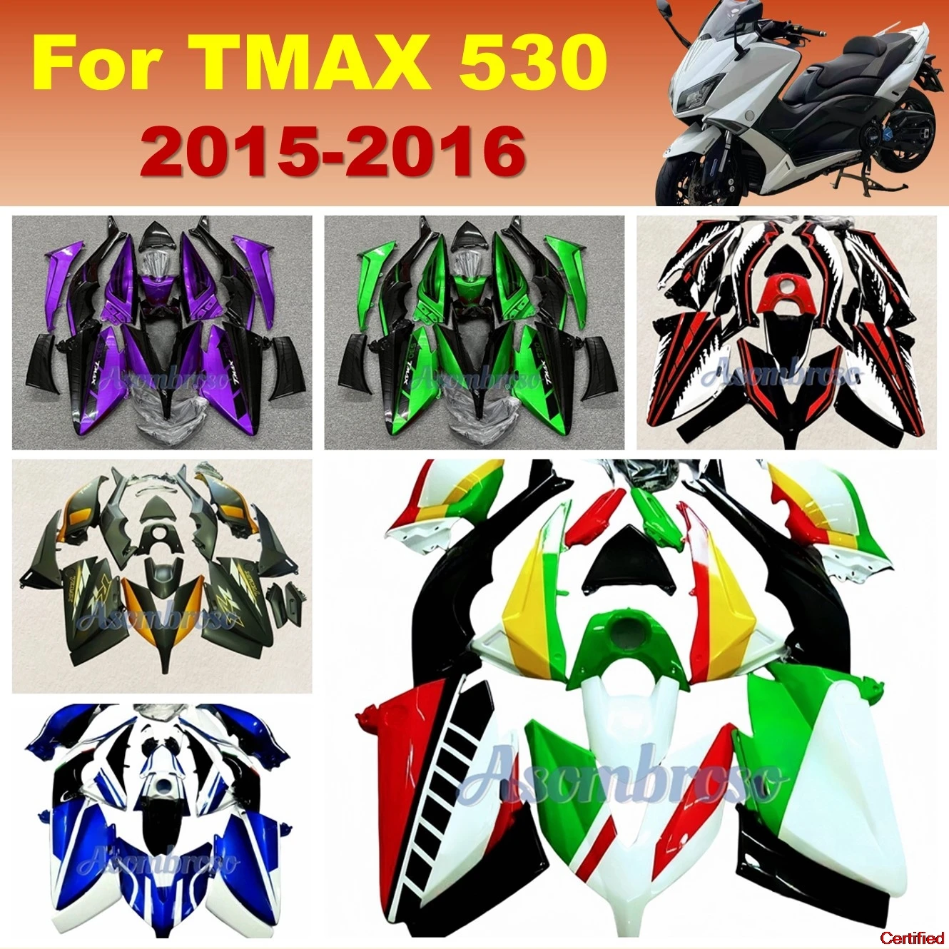 Новый брендовый комплект обтекателей для Yamaha TMAX 530 2015 2016 TMAX 530 15 16 T-MAX 530, обтекатели мотоцикла, красочный комплект кузова