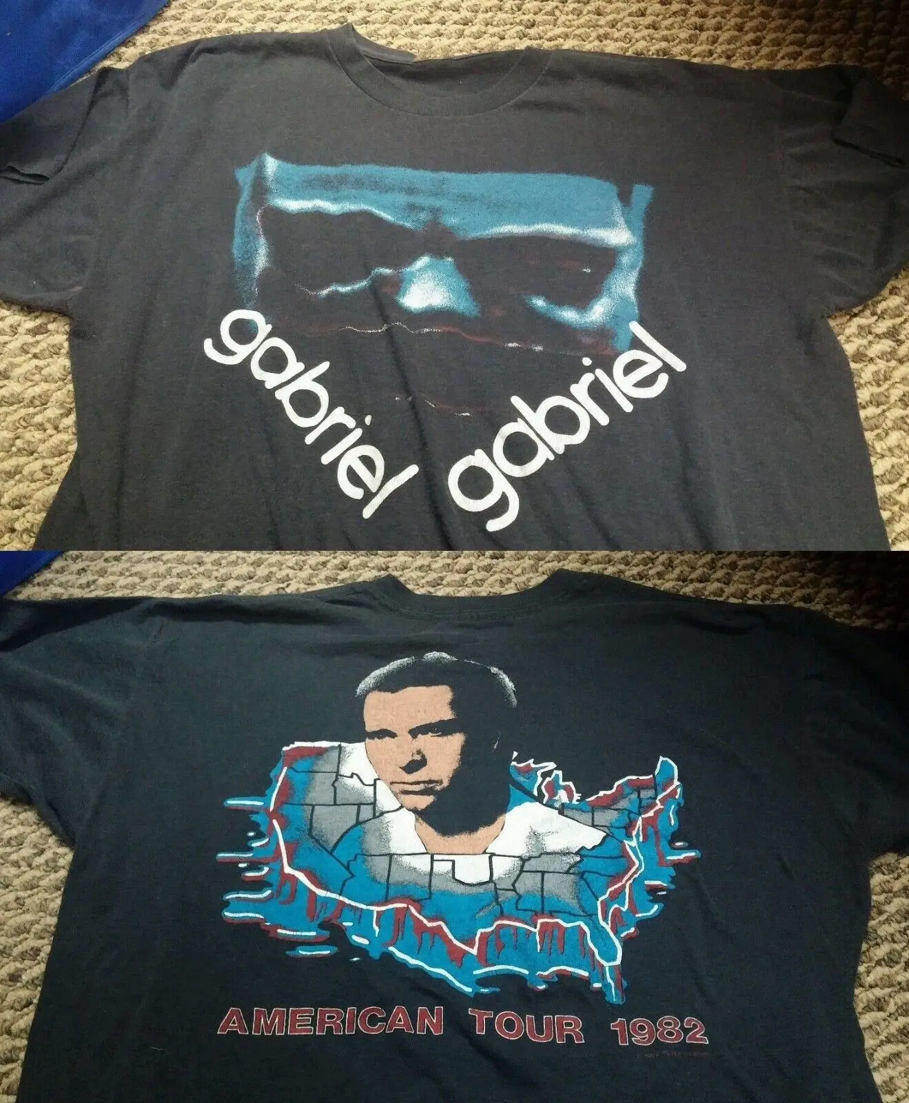 2 sides PETER GABRIEL AMERICAN CONCERT Shirt Classic Black Unisex S-5XL HB207