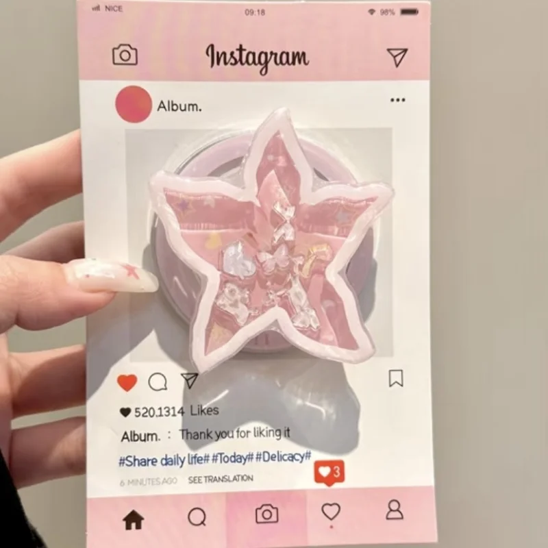 

Корейский мультяшный милый встряхивающий морской звезды, магнитный держатель, подставка для телефона, ручка Tok GripTok, поддержка iPhone 15, аксессуары Magsafe