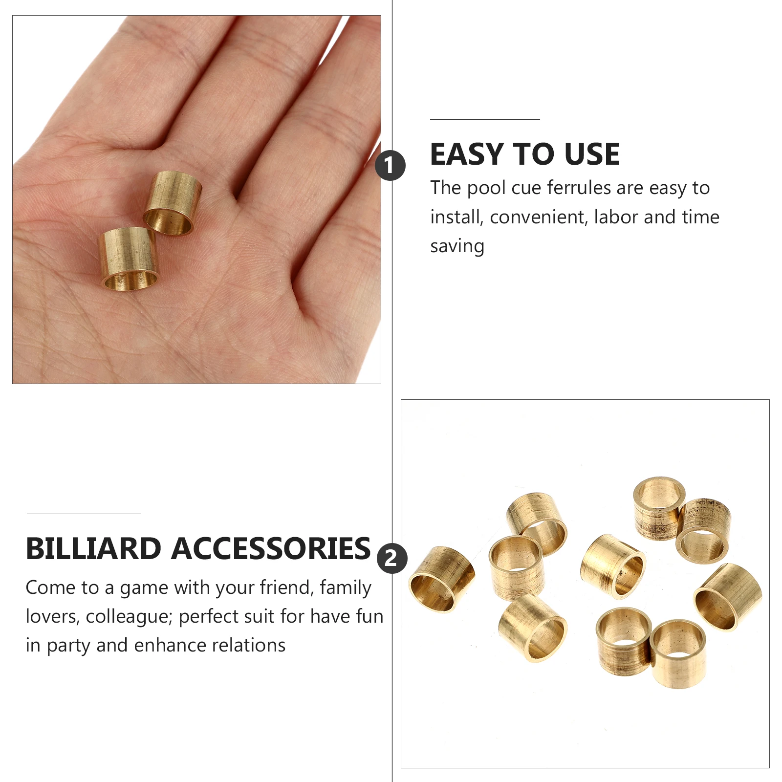 20 قطعة من حلقات البلياردو النحاسية لحلقات البلياردو قطع غيار متينة مثالية للحفلات تعزز العلاقات وتوفير الوقت