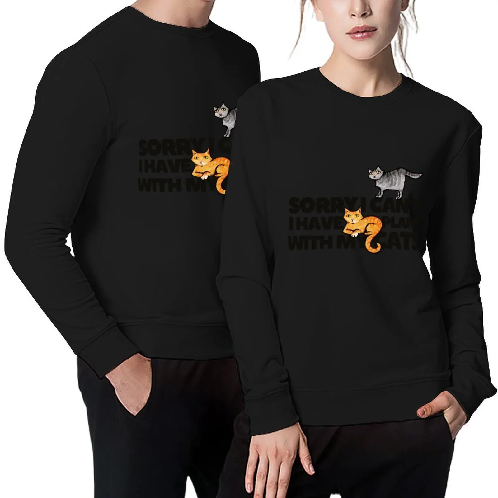 

Sorry I can't I have plans with my Cats Pullover male clothes clothes for men anime clothes fashion men sports sweatshirt man