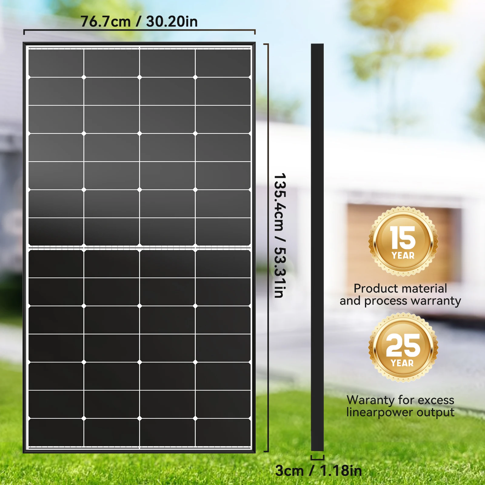 WERCHTAY 300W 10BB N-Type كفاءة تحويل 25% لأنظمة الطاقة الشمسية للسقف RV السكني خارج الشبكة #5