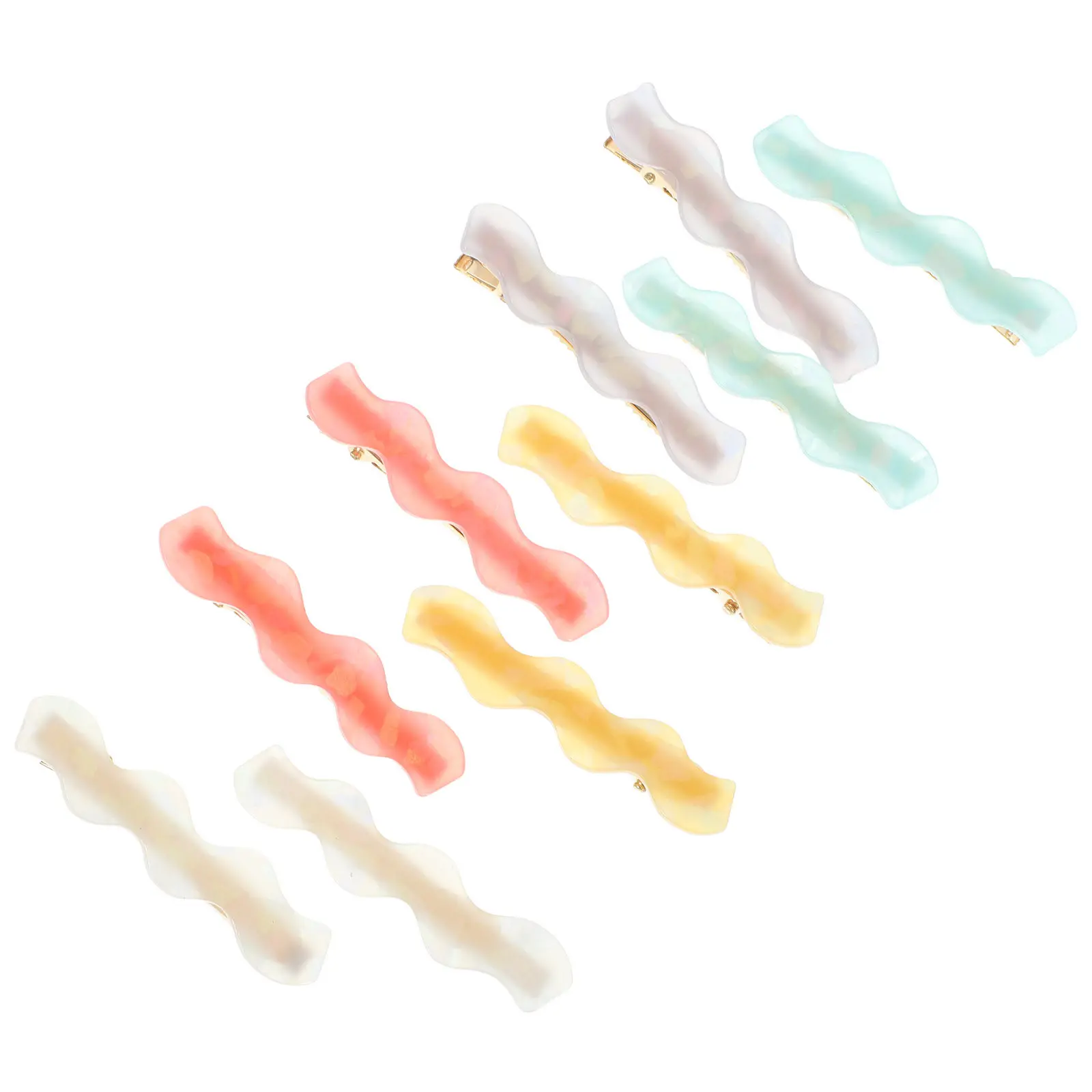 

10Pcs Hair Clips Alligator Wave Hairpins Small Hair Barrettes for Women Girls Makeup Hairstyles Alligator Hairpin