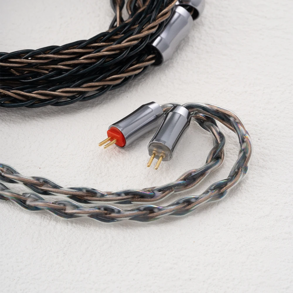 Модульный кабель для обновления наушников Kinera Leyding (2,5 + 3,5 + 4,4) OFC + сплав меди 5N посеребренный 8-ядерный 0,78 2-контактный разъем MMCX