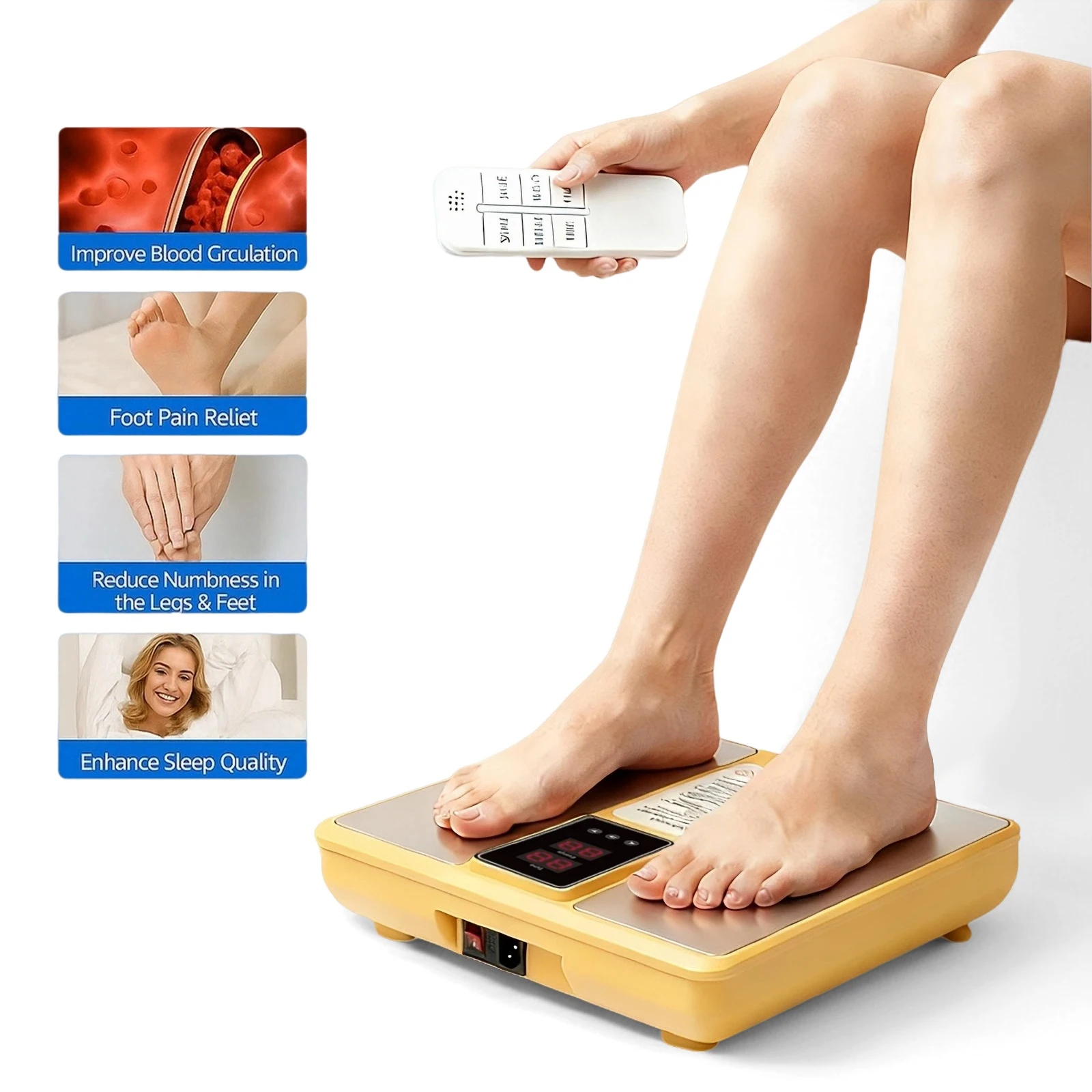 Thermo Pulse Pro Dual-Mode Foot Massager with Magnetic Heat & Deep Field Resonance Perfect Health Gift