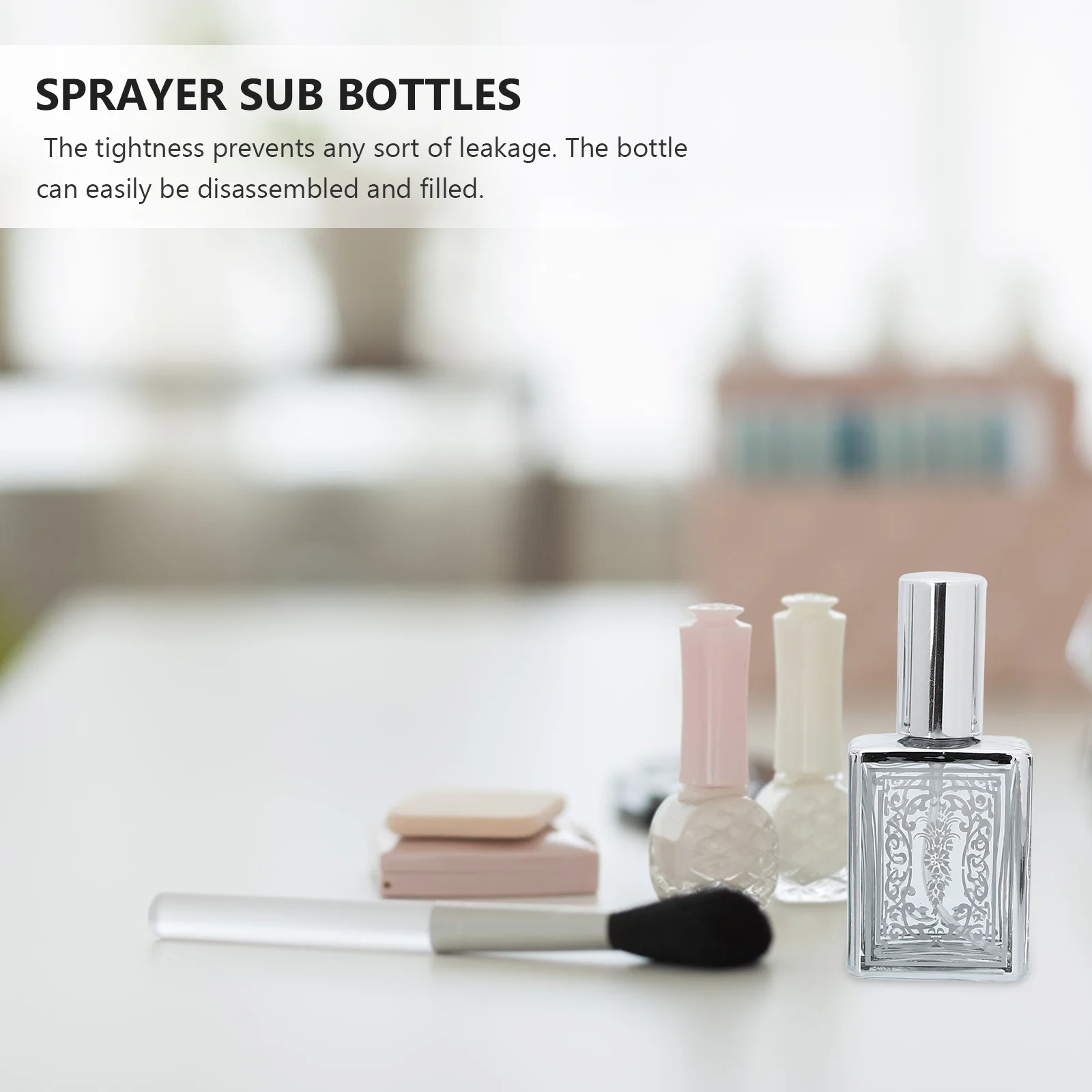 4Pcs Perfume Spray Bottle Disassemble Multipurpose Spray Bottles for Fragrance Skincare Portable Sub Packing Set