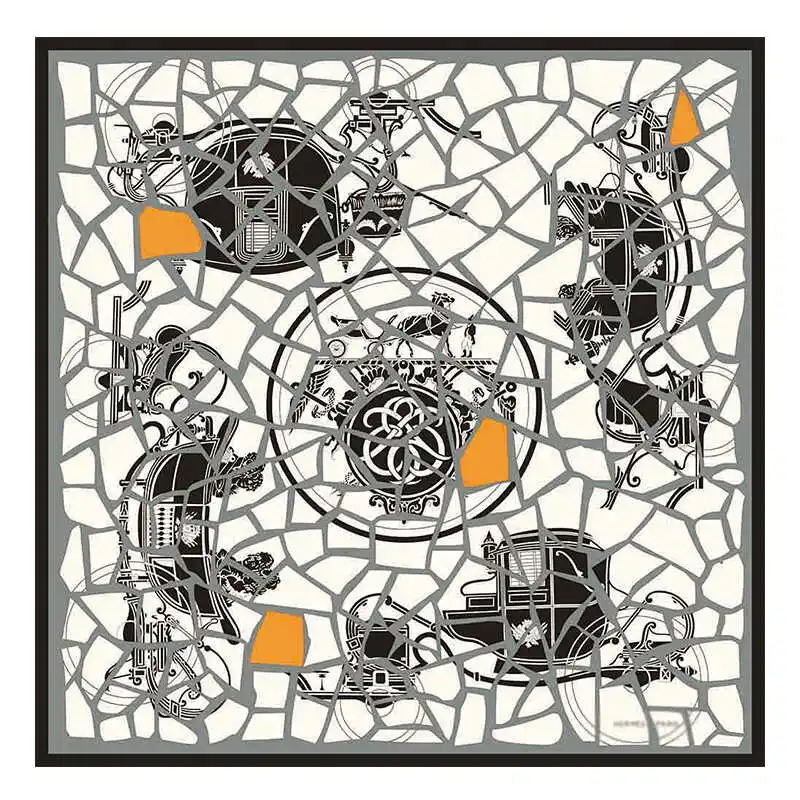 وشاح حريري 90 سنتيمتر اليد توالت حواف شالات الأوشحة الفاخرة المصممين رئيس حقيبة الديكور هدية الكريسماس الملابس والاكسسوارات #1