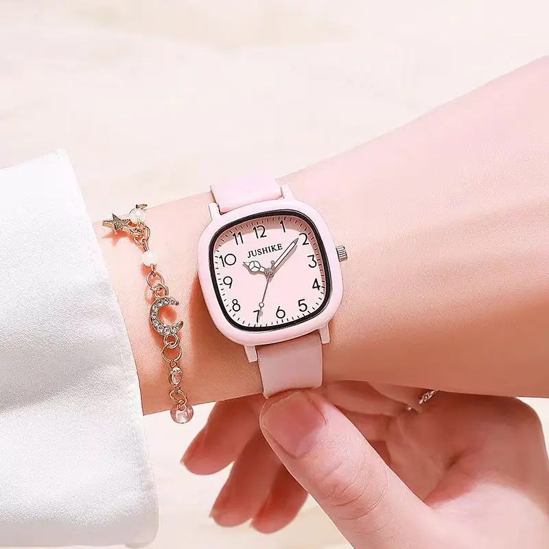 Часы наручные женские кварцевые с силиконовым ремешком, Модные Простые повседневные, подарок оригинального бренда