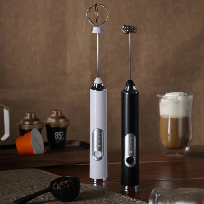Electric Foamer Mixer Whisk Beater Stirrer 3-Speeds Coffee Milk Drink Frother USB Rechargeable Handheld Food Blender Whisk,Xiaom
