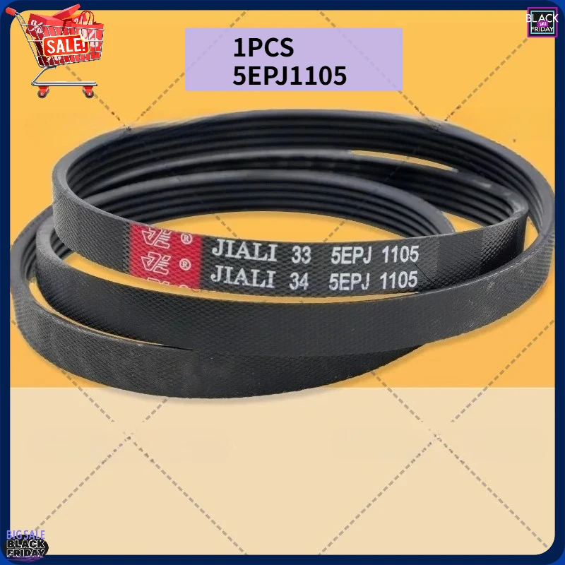 New 1pcs For Sanyo Whirlpool Drum Washer Drive Belt 5EPJ1105 Motor Transmission Belt Replacement Part