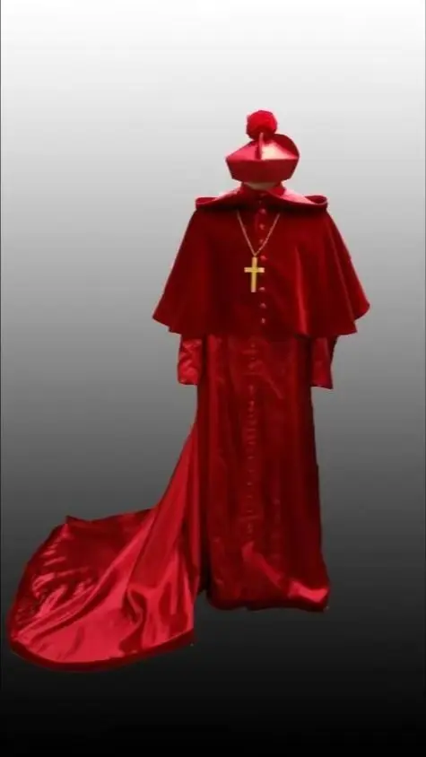 Disfraz de Thomas Wolsey, traje de cardenal Wolsey, túnica roja, conjunto completo hecho a medida
