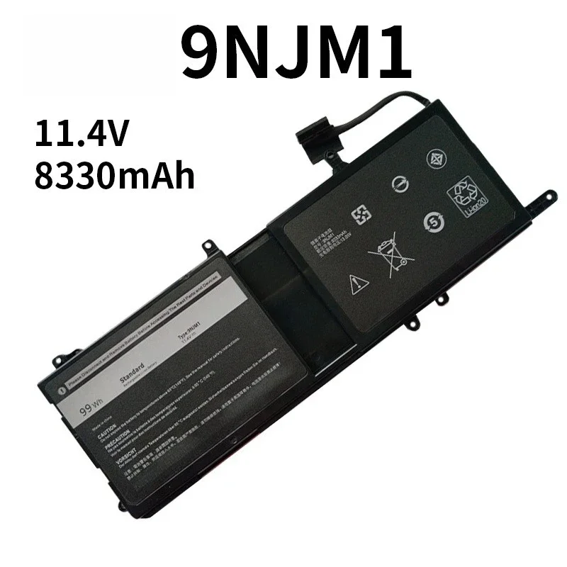 Full Compatible Replacement Battery 9NJM1 For Dell Alienware 15 R3 17 R4 R5 P31E P69F 11.4V 8330mAh Reliable Long Life Battery